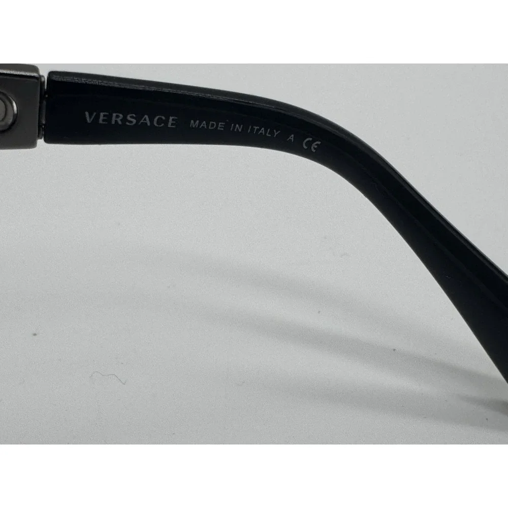 Versace MOD 2206 Shield Sunglasses Gunmetal Metal Frame Grey Lens 72-05‎ 130 New